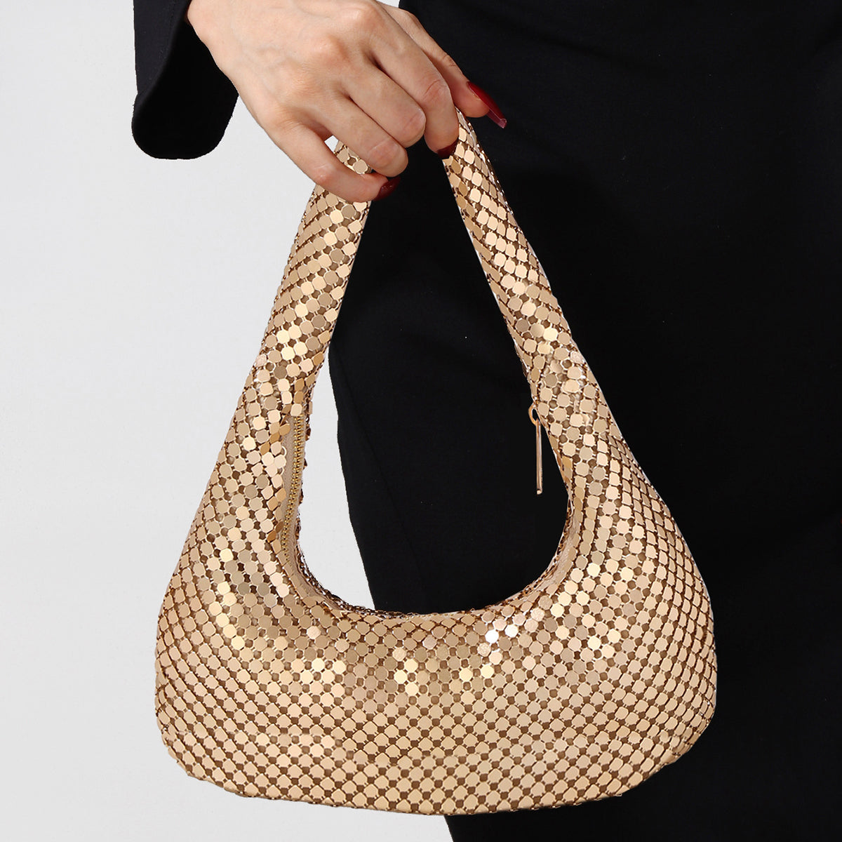 Elegant evening bag minimalist gold design