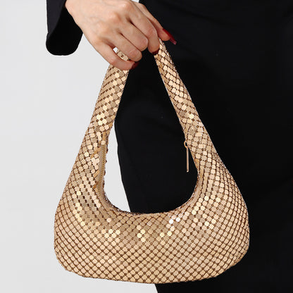 Elegant evening bag minimalist gold design