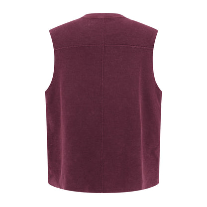 Heavyweight Vintage Washed Knitted Sleeveless Tee 325gsm