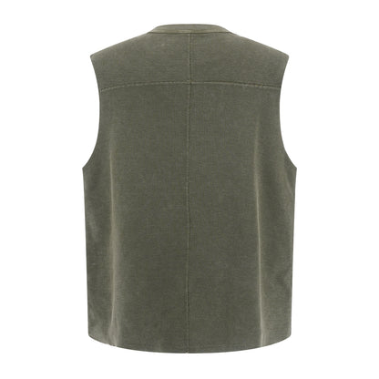 Heavyweight Vintage Washed Knitted Sleeveless Tee 325gsm