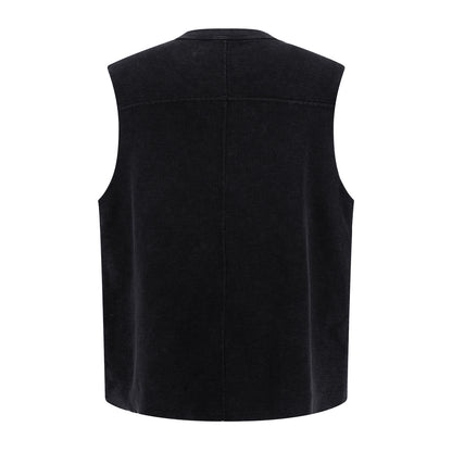 Heavyweight Vintage Washed Knitted Sleeveless Tee 325gsm