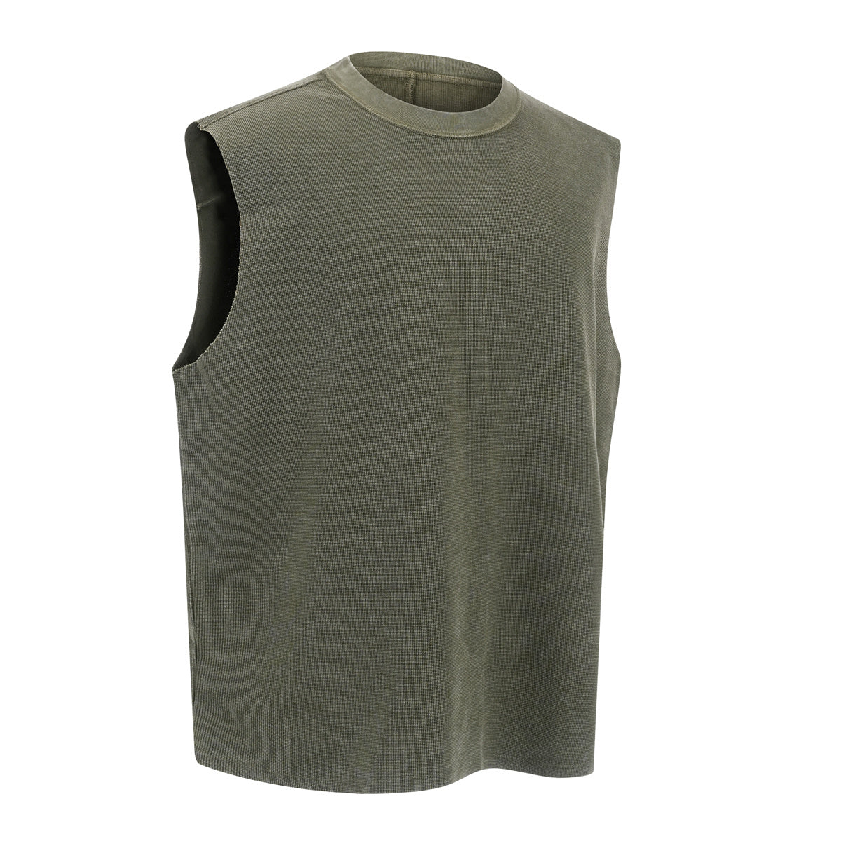 Heavyweight Vintage Washed Knitted Sleeveless Tee 325gsm
