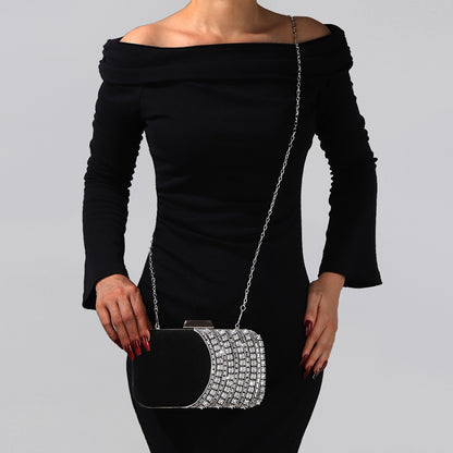 Luxury wedding guest purse with crystal embellishments
