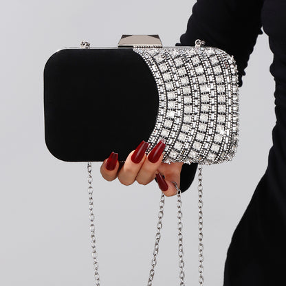 Structured black box clutch for cocktail parties