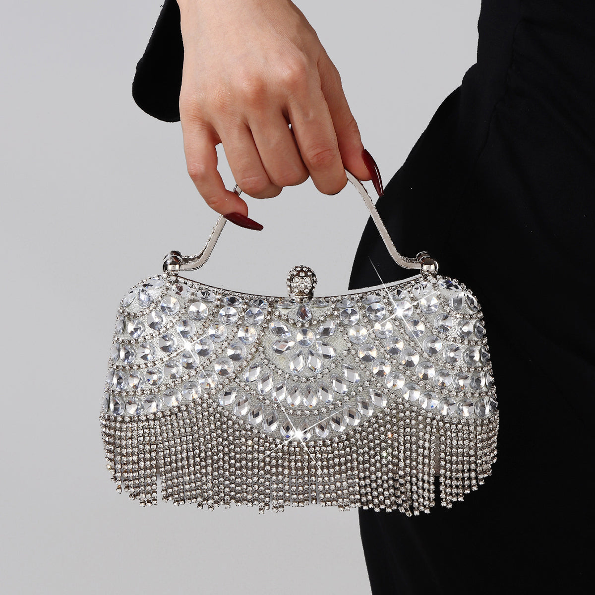 Crystal evening bag for weddings and parties