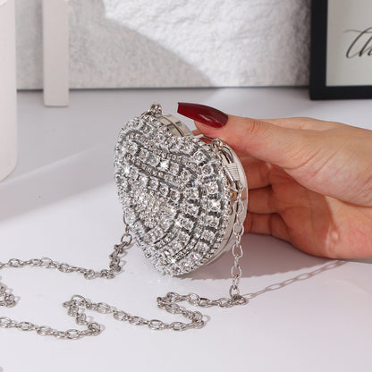 Elegant heart clutch bag for weddings and parties