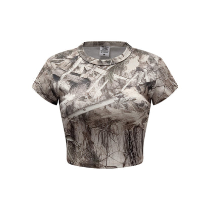 Regular Fit Branch Camouflage Crop Tee