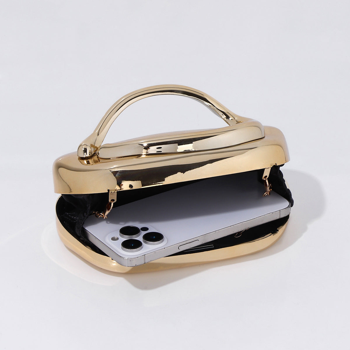 Luxury sculptural acrylic handbag for weddings and parties