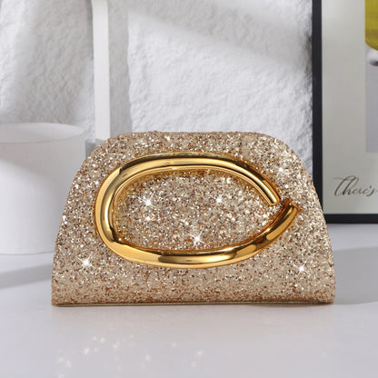Elegant silver party clutch for women