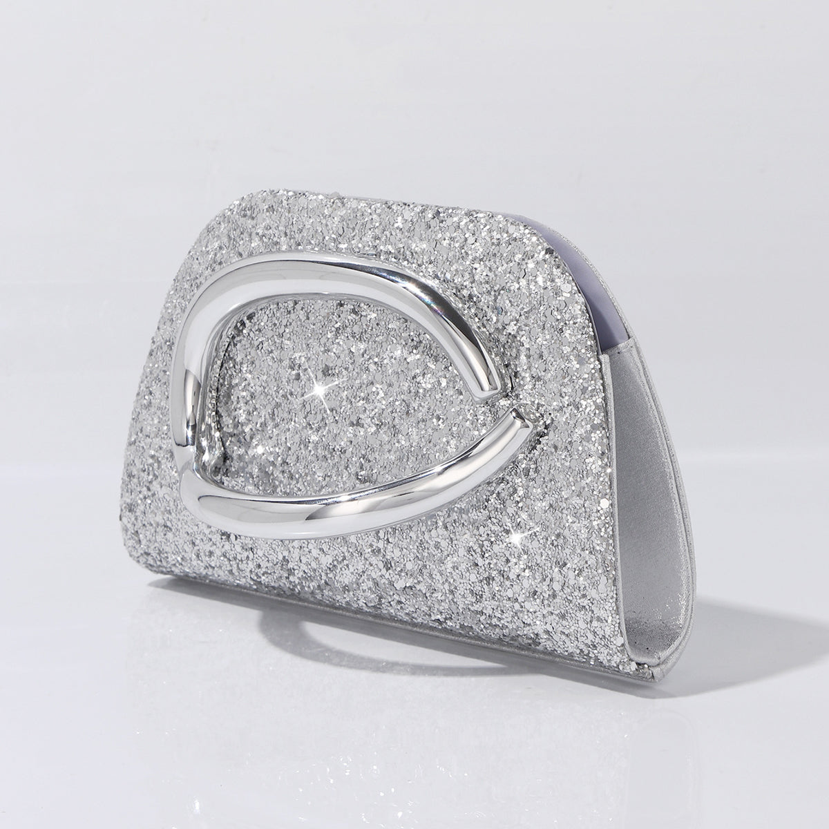 Glitter acrylic evening handbag for formal events