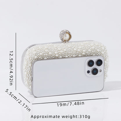 Fashionable pearl clutch for parties