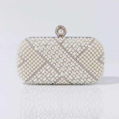 White pearl evening bag for weddings