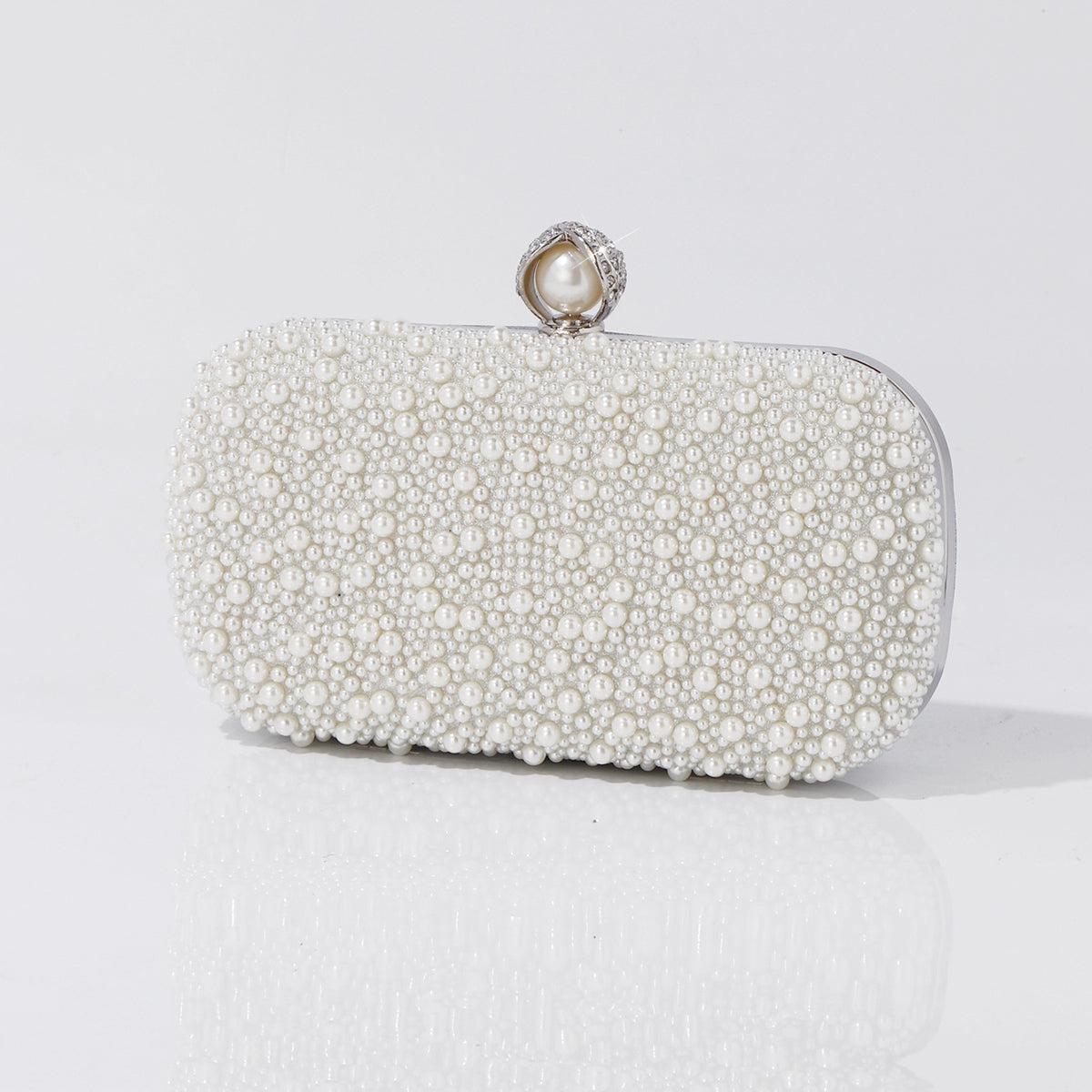Wedding accessory pearl clutch bag