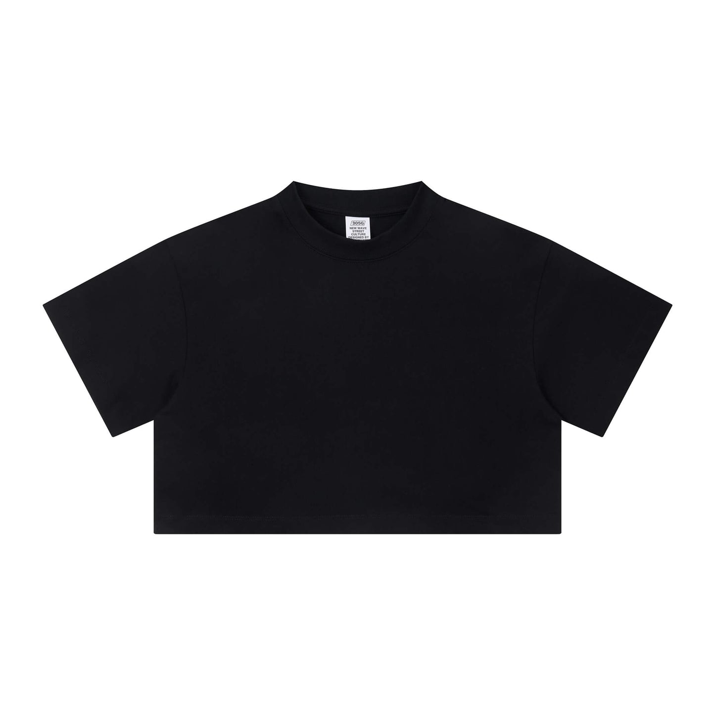 vivdly black crop tee