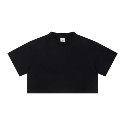 vivdly black crop tee